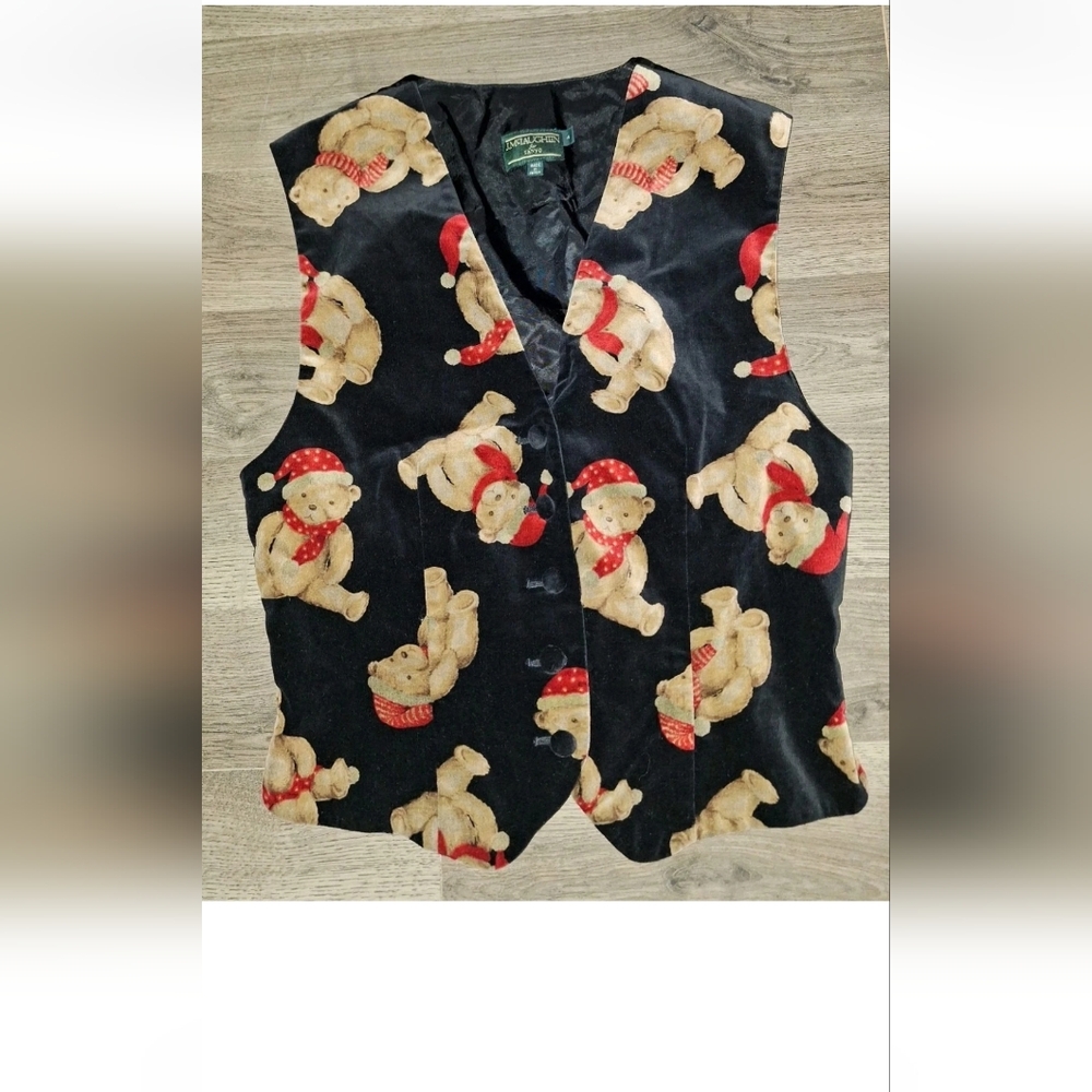 J.McLaughlin For Sanyo Womens Size 4 Christmas Bear Vest Pre-owned. (B30P)